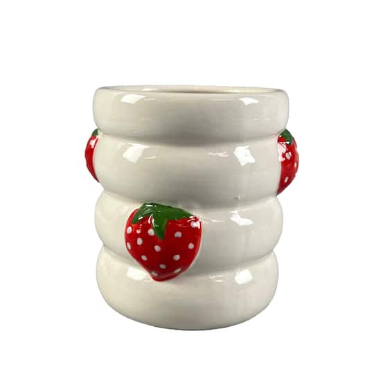 Mini Strawberry Ceramic Pot by Ashland